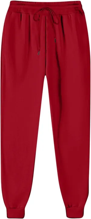 Women's Jogger Pants Warm Fleece Lined Sweatpants High Waist Athletic Pants Trendy Fall Pants Trousers with Pockets