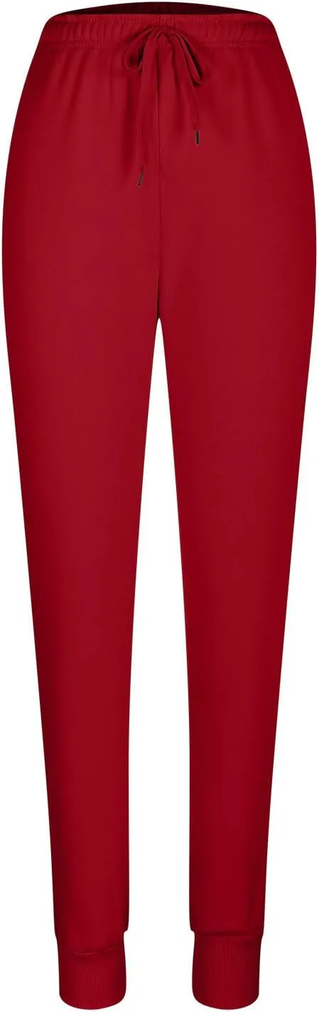Women's Jogger Pants Warm Fleece Lined Sweatpants High Waist Athletic Pants Trendy Fall Pants Trousers with Pockets