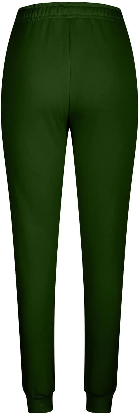 Women's Jogger Pants Warm Fleece Lined Sweatpants High Waist Athletic Pants Trendy Fall Pants Trousers with Pockets