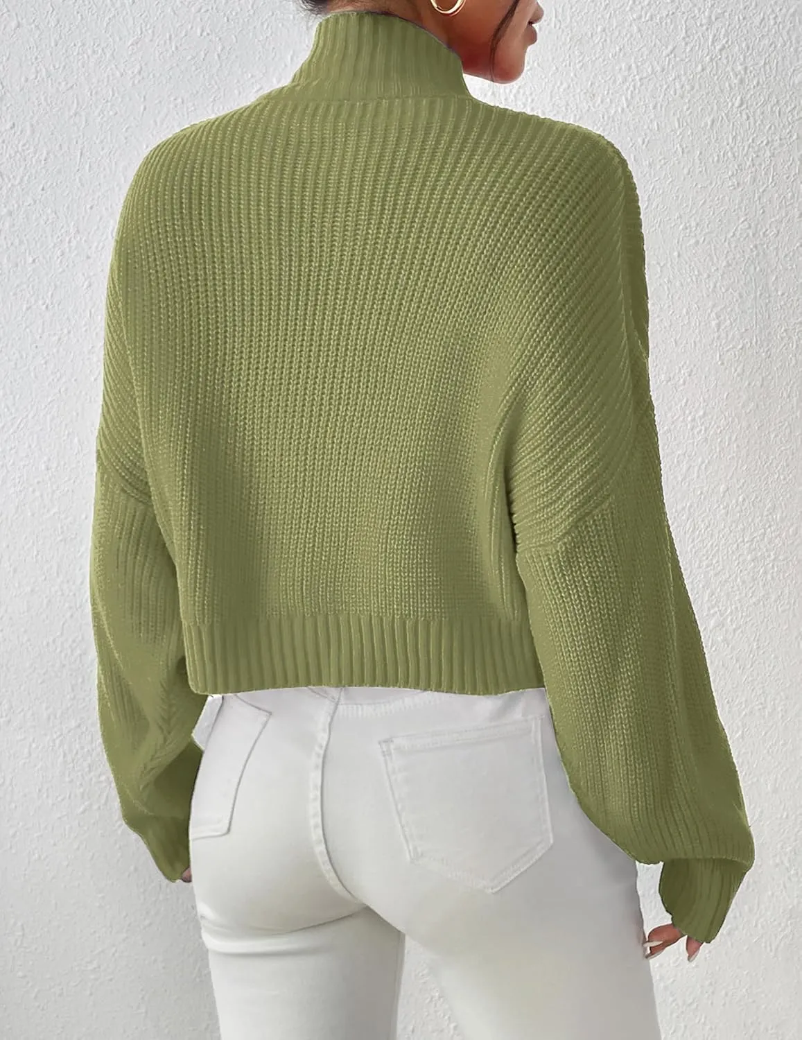 Womens Lightweight Cute Turtleneck Ultra Cropped Sweaters Spring 2025 Ribbed Knit Crop Thin Pullover Sweater