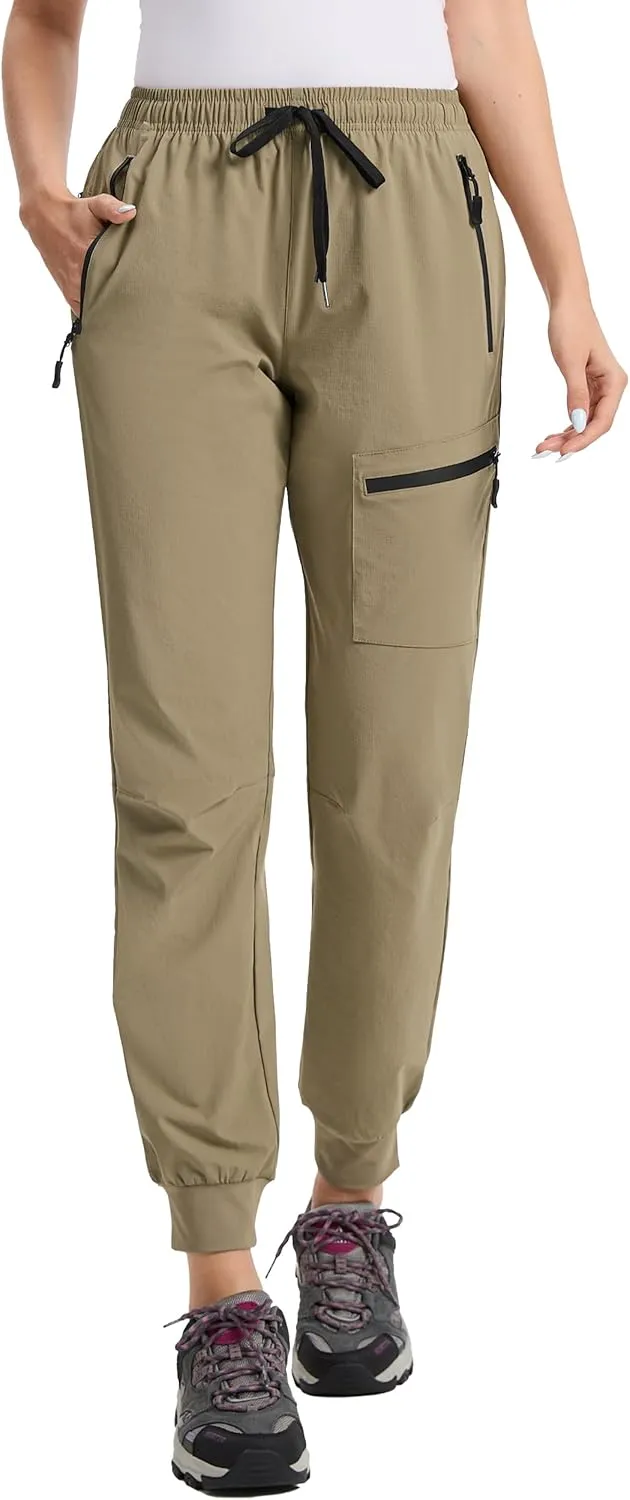 Womens Tall Joggers Hiking Pants 30/32/34 Inseam Cargo Lightweight Quick Dry 4 Pockets Travel Athletic UPF50 
