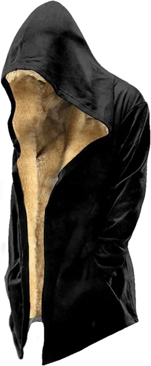 XIAXOGOOL Hoodies for Men Big Tall Heavyweight Fleece Sherpa Lined Sweatshirt Full Zip Hooded Jacket 2023 Winter Thick Coat