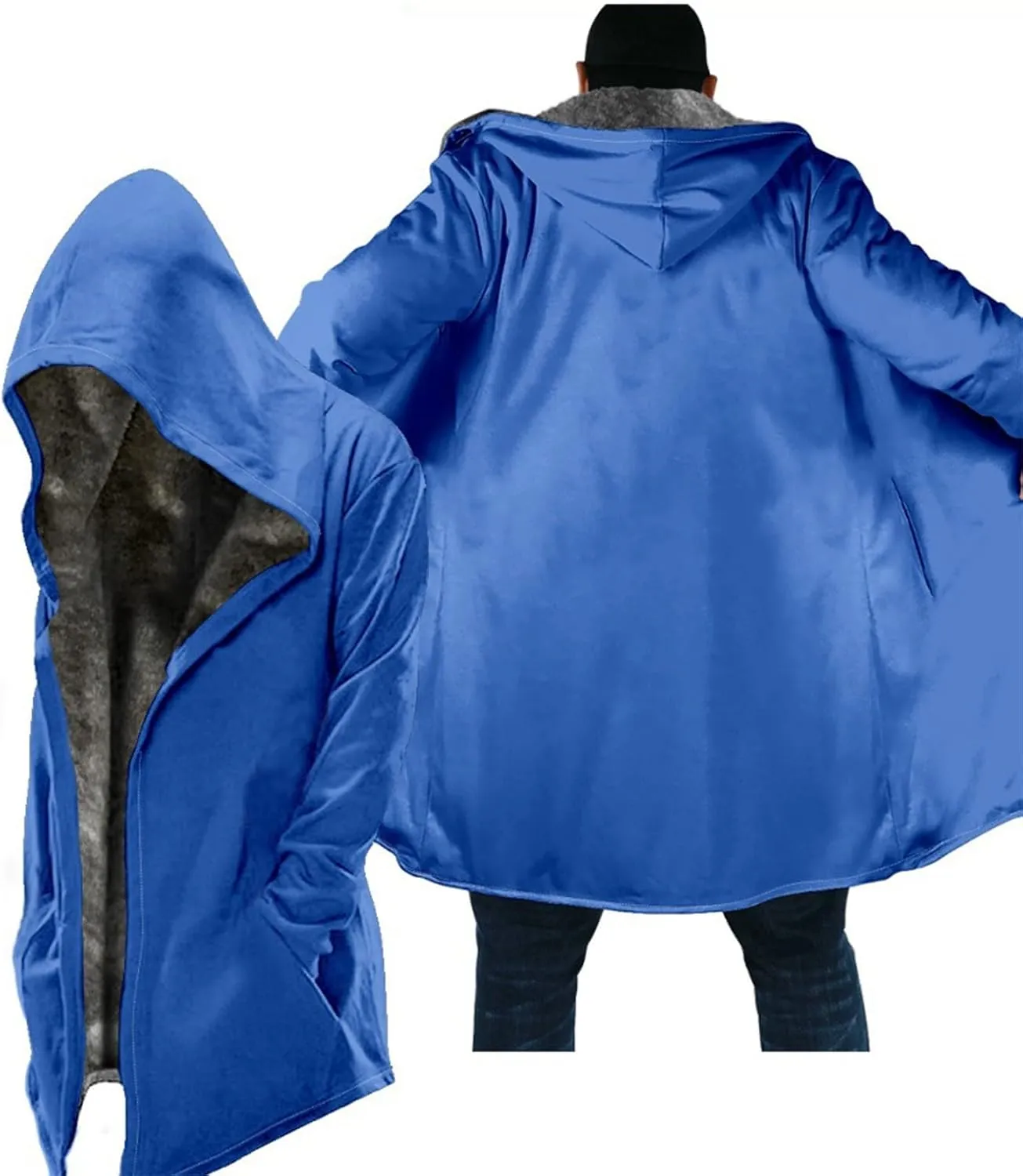 XIAXOGOOL Hoodies for Men Big Tall Heavyweight Fleece Sherpa Lined Sweatshirt Full Zip Hooded Jacket 2023 Winter Thick Coat