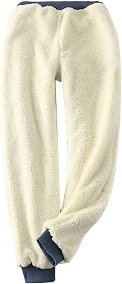 YM YOUMU Women Winter Warm Fleece Lined Sweatpants Casual Drawstring Joggers Pants Harem Trouser with Pockets