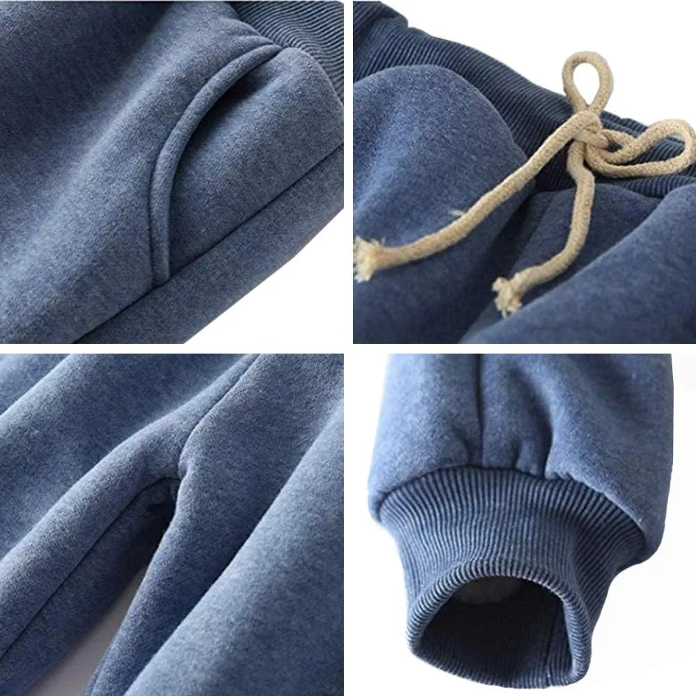 YM YOUMU Women Winter Warm Fleece Lined Sweatpants Casual Drawstring Joggers Pants Harem Trouser with Pockets