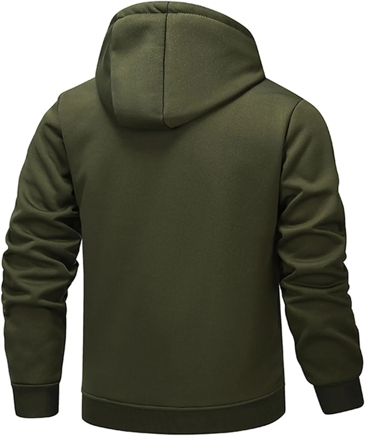 Ymosrh Men's Warm Hoodies Fleece Lined Jacket Sport Hooded Sweatshirt Solid Color Hoodie Pullovers, S-3XL