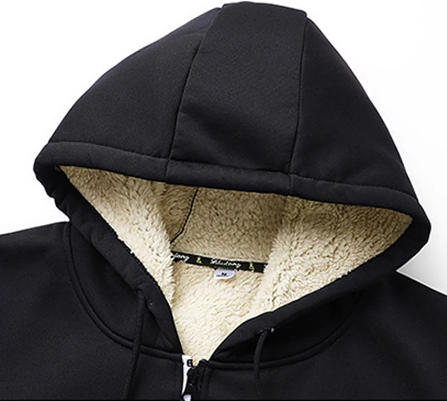 Ymosrh Men's Warm Hoodies Fleece Lined Jacket Sport Hooded Sweatshirt Solid Color Hoodie Pullovers, S-3XL