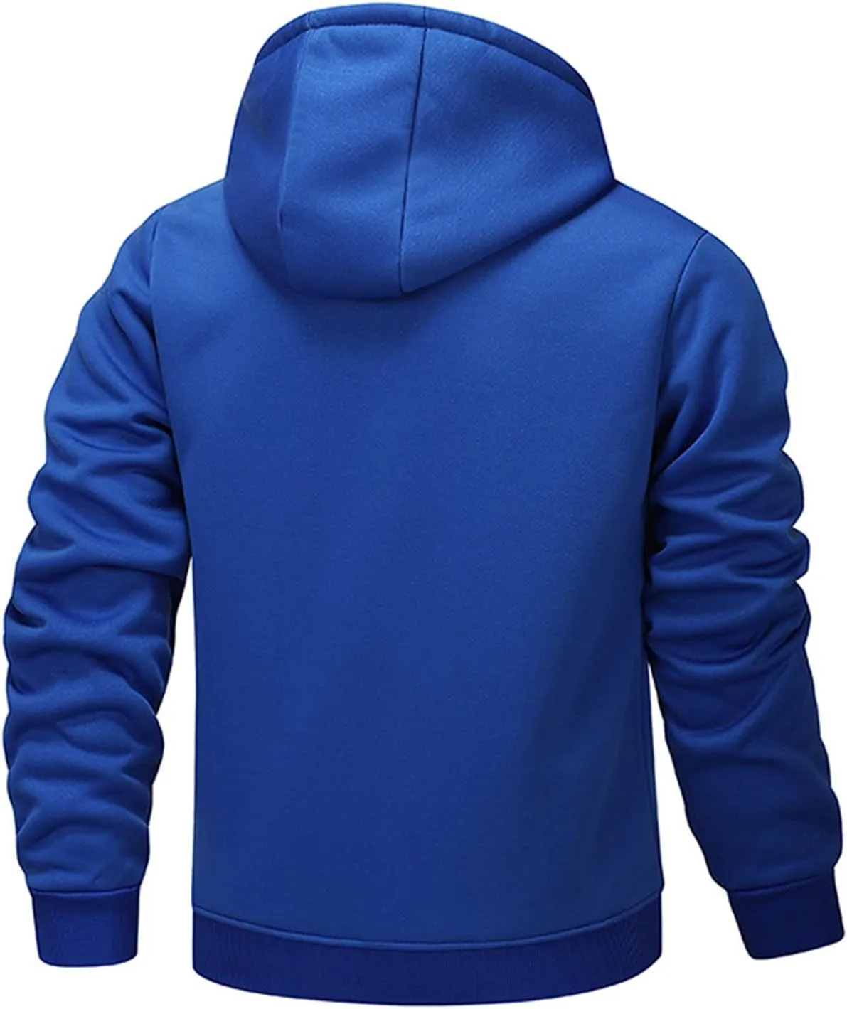 Ymosrh Men's Warm Hoodies Fleece Lined Jacket Sport Hooded Sweatshirt Solid Color Hoodie Pullovers, S-3XL