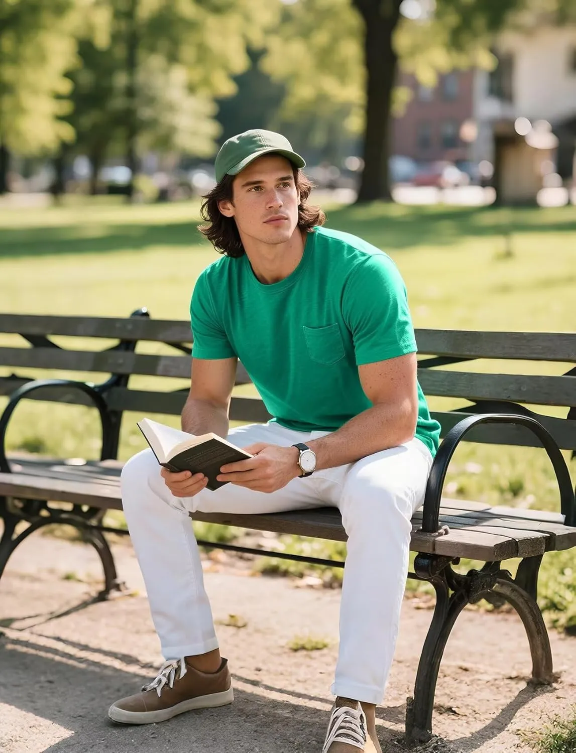 Zengjo Mens Pocket T Shirts Short Sleeve Cotton Slub Jersey Crewneck Plain Casual Soft Basic Tee